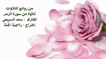 من روائع التلاوات للقارئ سعد السبيعي
