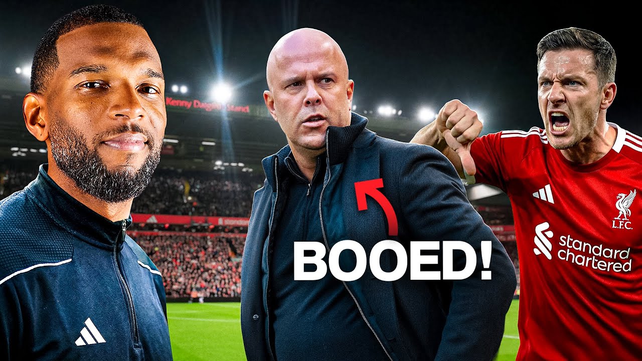 Arne Slot addressing the boo’s at Anfield