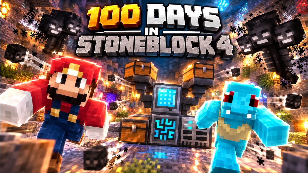 Minecraft Stone Block IV 100 Days to Conquer the Wither