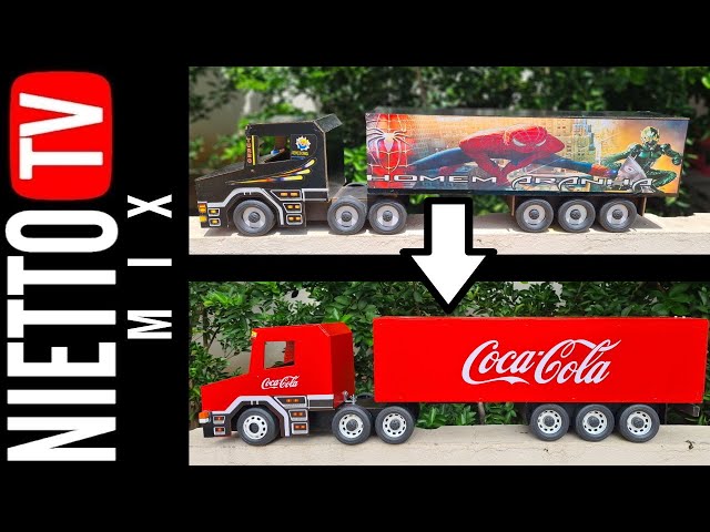 Caminhão Baú em Miniatura Coca Cola Caravana Natal