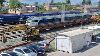 Loading Old Rails on Cargo Train