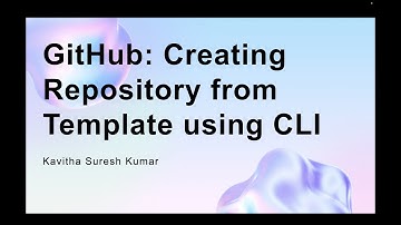 GitHub: Creating Repository from Template using CLI