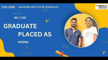BE  (CSE) Graduate Placement Story From PySpiders Rajajinagar | As a    INTERN