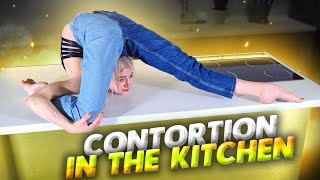 Contortion In The Kitchen. Back Bending. Contortion. Flexshow.