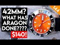 Aragon's 42mm Divemaster is an insane value. Automatic, Sapphire and Ceramic for $140?! Watch Review