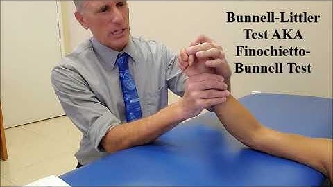 Bunnell-Littler Test AKA Finochietto-Bunnell Test