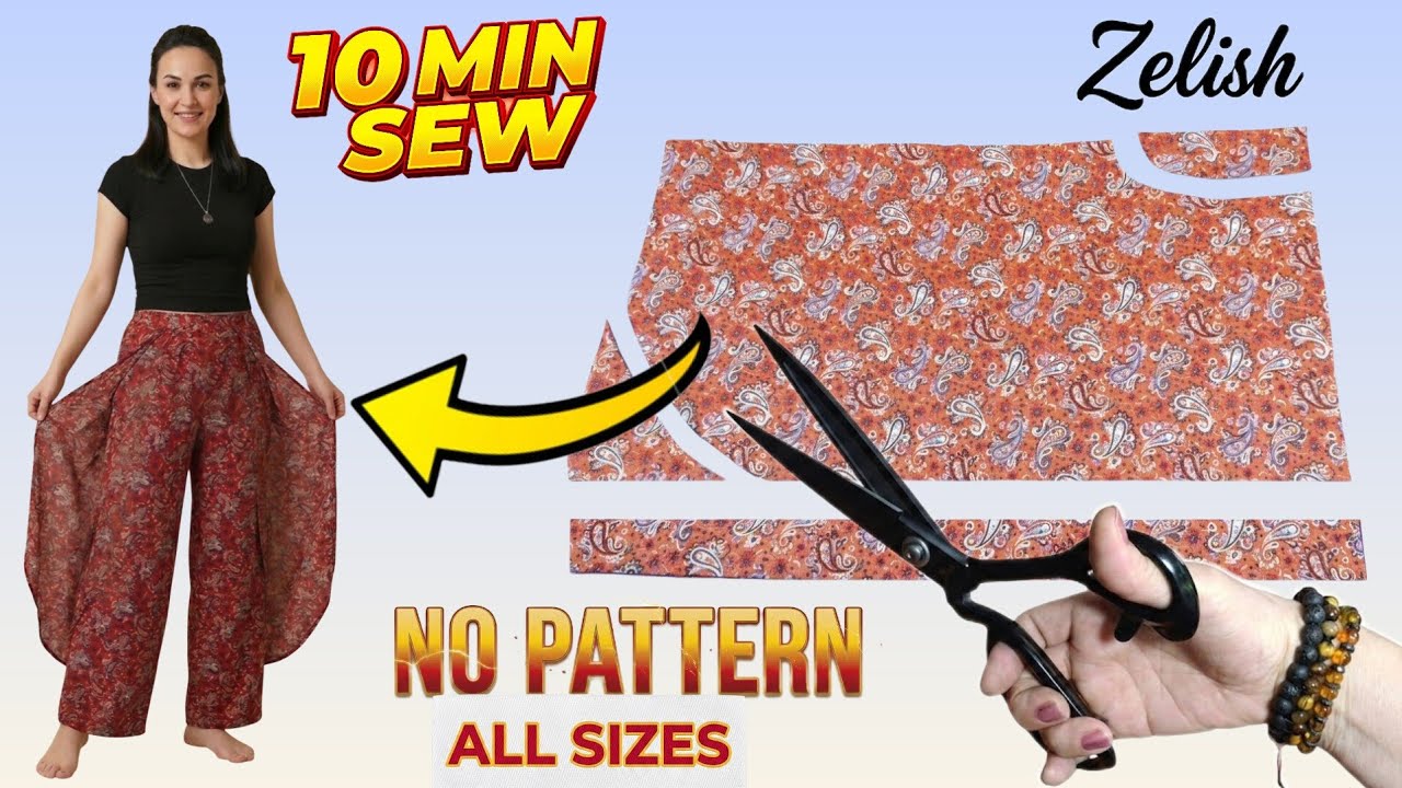 EVERYONE WILL SEW! 10-Minute Wrap Pants - Fits All Sizes (No