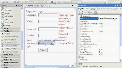 ASP.NET Tutorial-Compare validator on dropdownlist.avi