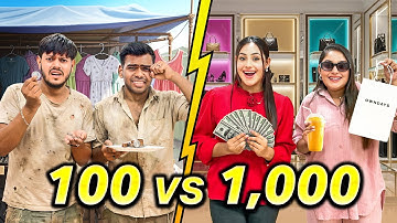 গরিব টিম বনাম বড়লোক টিম 💸 | Living on $100 vs $1000 Challenge | Rakib Hossain