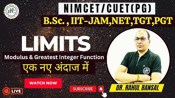 Limits Modulus and GIF for MCA Entrance (NIMCET/CUET PG) , B.Sc. IIT-JAM , CSIR NET , B.Sc. , B.C.A.