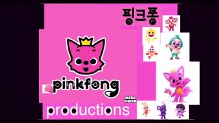 Pinkfong Logo With Logo Mascots And Korean Letters And Productions Text Reval
