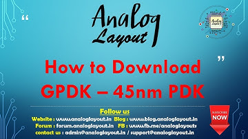 How to Download GPDK – 45nm PDK (Part - 1)