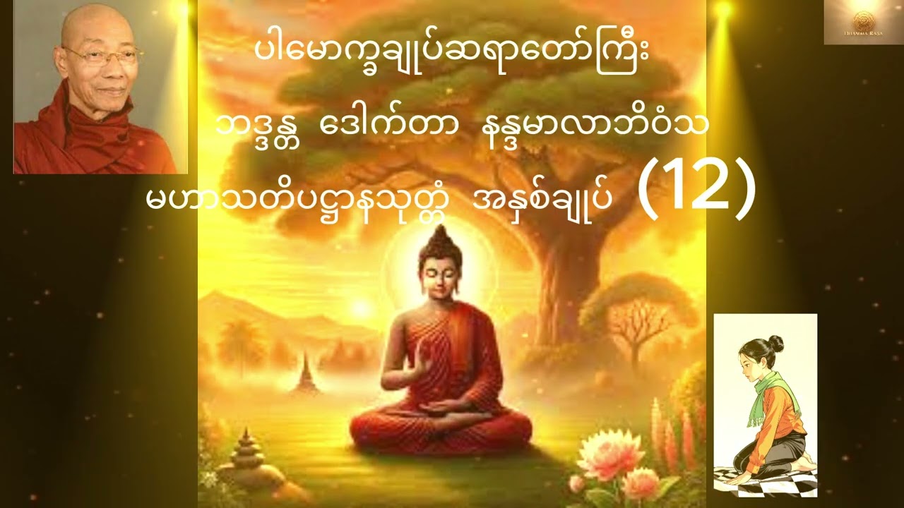 ပါမောက္ခချုပ်ဆရာတော်ကြီး ဘဒ္ဒန္တ ဒေါက်တာ နန္ဒမာလာဘိဝံသ  မဟာသတိပဋ္ဌာနသုတ္တံ အနှစ်ချုပ် (12)