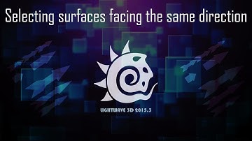 Lightwave 3D - Selecting surfaces facing the same direction