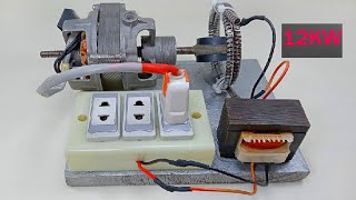 Magnetic field experiments into 230V 12000W powerful energy generator transformer for home