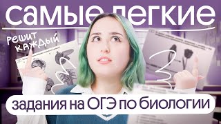 ⚡️САМЫЕ ЛЕГКИЕ ЗАДАНИЯ НА ОГЭ ПО БИОЛОГИИ