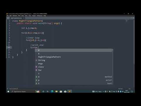 Right Triangle Star Pattern Using Java