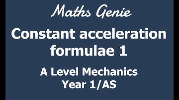Constant acceleration formulae 1