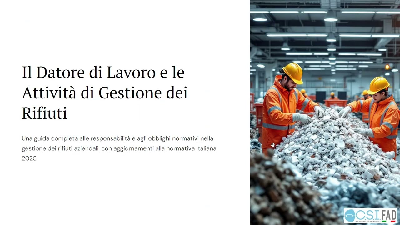 Lezione Attività a rischio di incidente rilevante