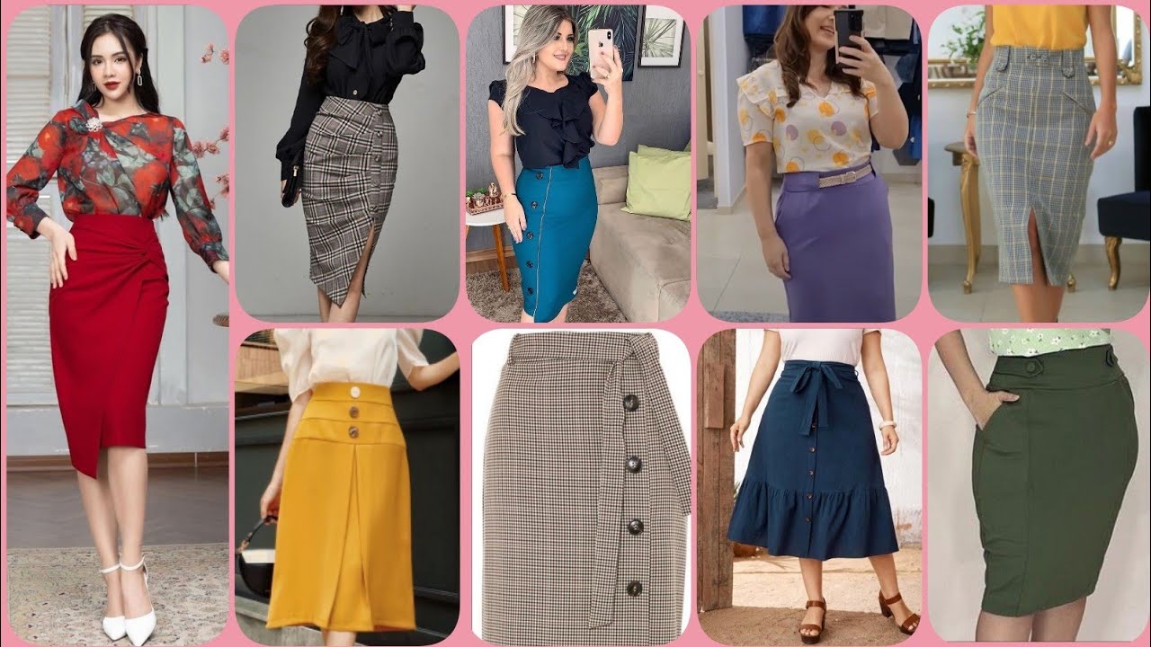 top skirt design ideas midi high waist skirt's ideas YouTube