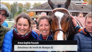 Anne Sophie Pacault, entraîneur de Invité de Marque (samedi 24 février à Auteuil)