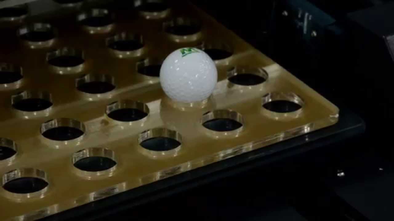 How to Print Logo On Golf Ball with Flatbed Digital UV Printer APEX