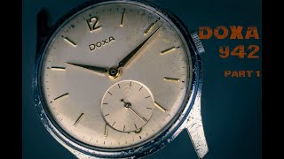 Doxa vintage from 50s - service and repair - Part 1 (Disassembly)