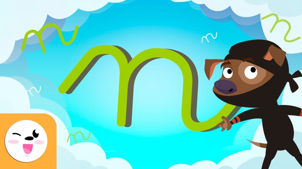 Letter N: cursive script - The alphabet for kids