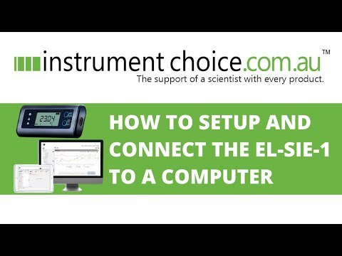 How to Set Up and Connect the IC-EL-SIE-1 Temperature Data Logger to a Computer