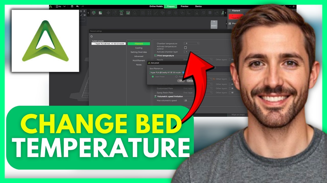 How To CHANGE Bed Temperature In Creality Slicer (EASY) 2026 - YouTube