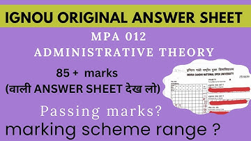 Original Answer sheet | Ignou exam | MPA 12 | Passing marks & Avg. Marking|#mpa12 #ignouanswersheet 