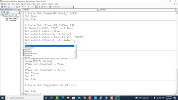 วิธีการเขียน vba Excel เก็บข้อมูลจาก PLC ลงเวิร์กชีต