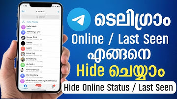 How To Hide Telegram Online Status / Last Seen Malayalam | Telegram Last Seen Hide To Some One #hide