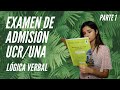 Ejercicios de Lógica Verbal del Examen de Admisión de la UCR Parte 1