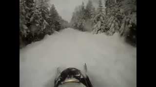 Sledding up Maine 2012