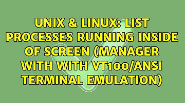 list processes running inside of screen (manager with with VT100/ANSI terminal emulation)
