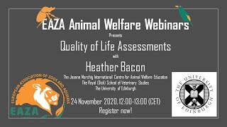 EAZA Animal Welfare Webinar – 𝗛𝗲𝗮𝘁𝗵𝗲𝗿 𝗕𝗮𝗰𝗼𝗻