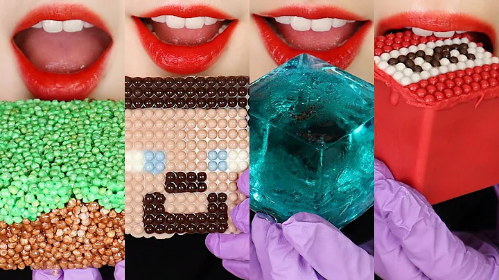 MINECRAFT FOOD IN REAL LIFE COMPILATION, ICE ASMR, SUGAR FONDANT TANGHULU EATING SOUND ASMR 😆