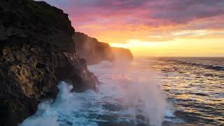 The Ocean Looks Unreal at Sunset 🌊 | Relaxing Waves & Coastal Escape
