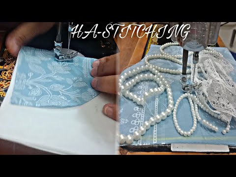 Beautiful & Unique Perl Neck Design💙💕|#HAstitching