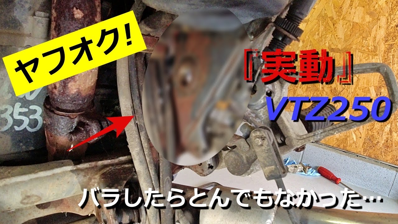 VTZ250をバラしたら出ちゃいました。マジ勘弁してくれ…レストアの天敵