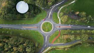 Adult Swim Bump: Drone View of a Road with Cars Passing (FANMADE)