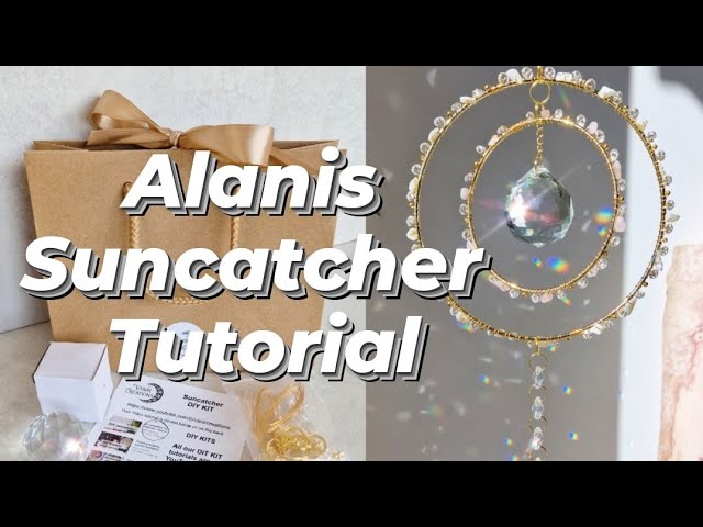 suncatcher flower craft tutorial wire wrapping crystal chip flowers DIY kit  - flower 