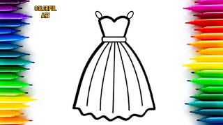 Elegant Gown Drawing | Beautiful Fashion Drawing | Stylish Outfit Line Art | Girl Dress Drawing Easy screenshot 3