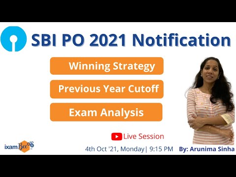 SBI PO 2021 Notification | Previous Year ExamCut Off Analysis | Strategy to Clear | By Arunima