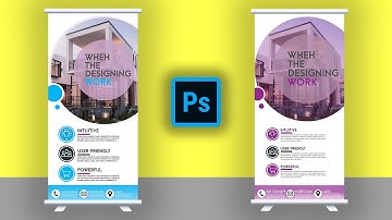 How To Design Professional Roll Up Banner | Photoshop Tutorial