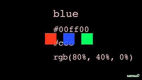 HTML5  CSS 103: Fonts and Color  - 8. Understanding Web Colors