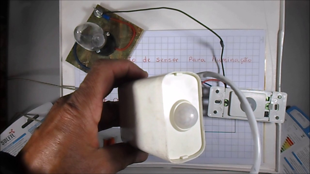 Como Instalar Um Sensor De Presença 343 SENSOR DE PRESENÇA PARA ILUMINAÇÃO E OUTROS - COMO INSTALAR - YouTube