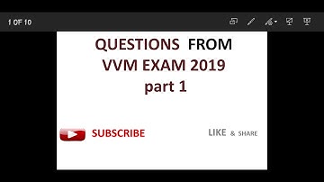 VVM exam 2019 || Science and indian contribution to science questions || Part 1