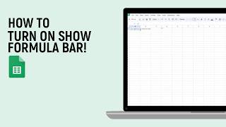 How to Turn On Show Formula Bar on Google Sheets [easy]